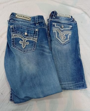 CR11911 Vintage Rock Revival Flare and Straight-Leg Jeans