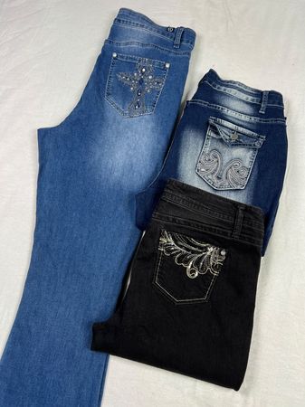 Embroidery jeans (J-0026)