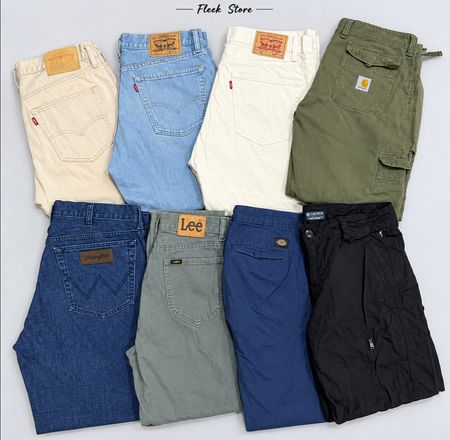 Carhartt. Levi's. Polo Ralph Lauren. Wrangler. Tommy Hilfiger. Lee. Pantalon de marque mixte.