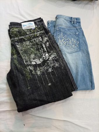 CR11822 Calças Jeans Vintage Designer Masculinas