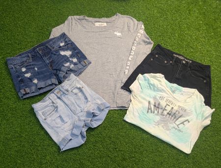 7815 - American Eagle, Aeropostale y Abercrombie Camisetas de Manga Corta, ¾ y Larga y Falda