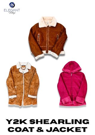 Y2K Suede Jackets & Shearling Coat- EV2275