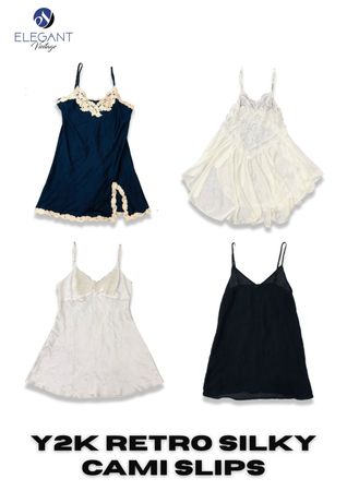Y2K Retro Silky Cami  Slips - EV2376