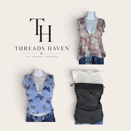 THB0020 Y2K Nylon Gedruckte Blusen – Vintage Hübsche Tops | Wholesale Fashion