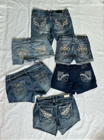 Y2K Embellished Mini Short B# 375