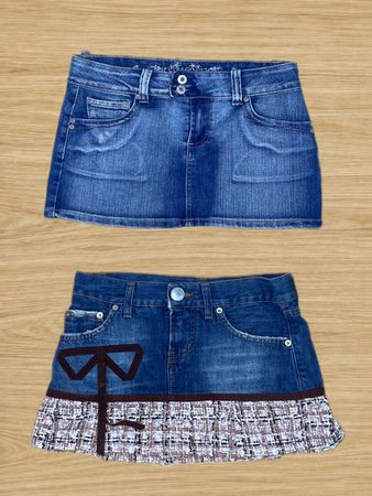 Collection de jupes mini vintage Y2K – styles en denim et imprimés