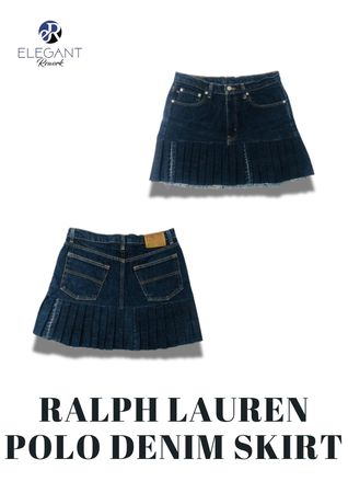 Upcycled Polo Ralph Lauren Denim Skirts - EVR0303