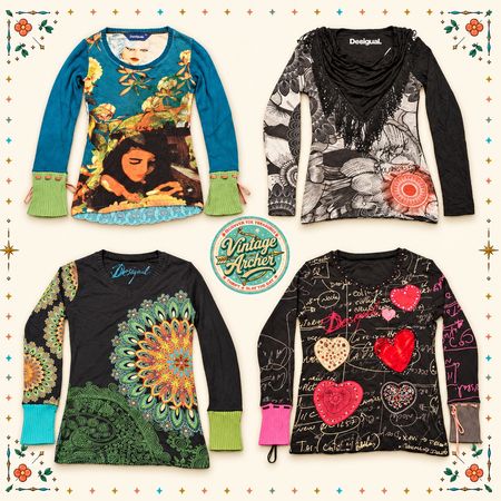 Retro Desigual Festival Mood Blusen :10 Stück (D1)