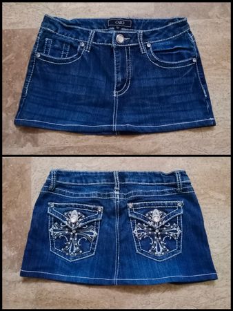 Upcycled Y2K Mini Skirt