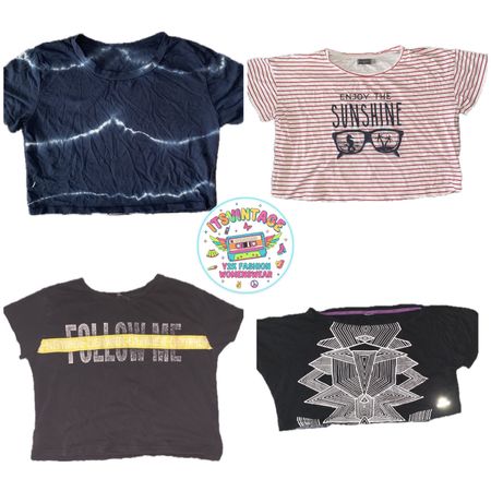 Pacote de Camisetas Cortadas Gráficas Vintage Y2K – 12 peças | VR359