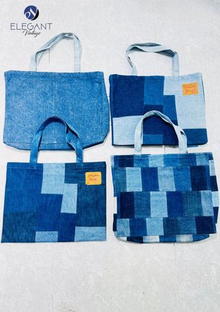 UPCYCLING Patchwork-Jeans Tasche - EVR0553