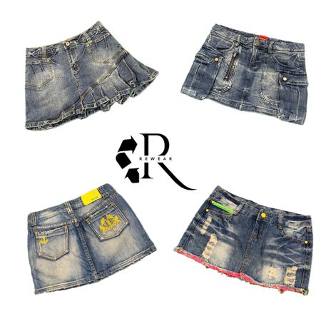 Y2K Cyber Girl Era Denim Mini Skirt RW-2465