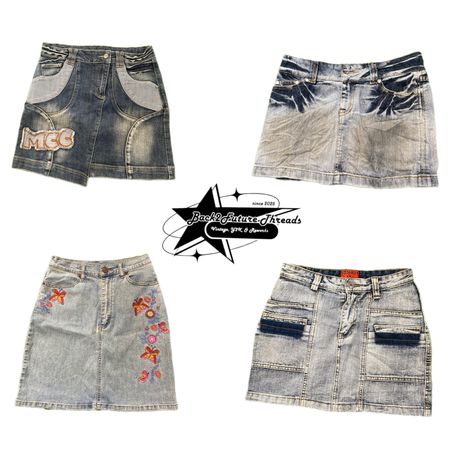 Y2k Paris Hilton Era Girl Denim Mini Skirt B2F-225