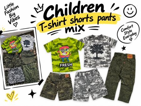 Kinder T-Shirt Shorts Hosen Weste