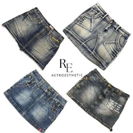 Y2K Paris Hilton Era Girl Denim Mini Skirt RE-3515