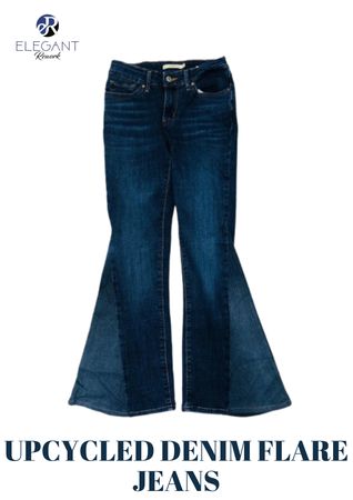 Upcycled Denim Flare Jeans - EVR0259