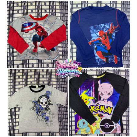 Y2K Vintage Kids & Unisex Character Graphic Long Sleeve Bundle | VR-335