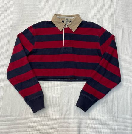 Upcycle Unbranded Rugby Crop Top (Dv-9-71)