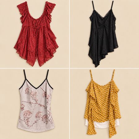 Hauts à bretelles boho Y2k