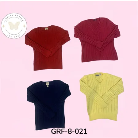 Women’s Retro Cable Knit Sweaters | Y2K Vintage Collection. (GRF-8-021)