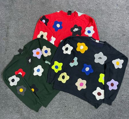 Upcycled Nike Flower Sweatshirt