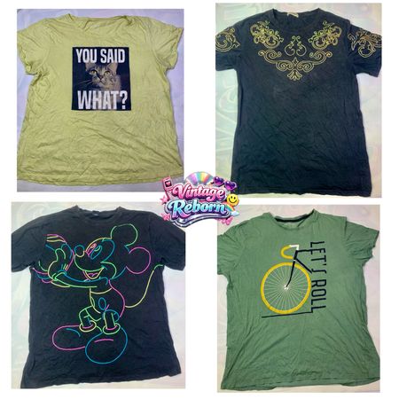 Y2K Vintage Printed Graphic T-Shirt Bundle VR435