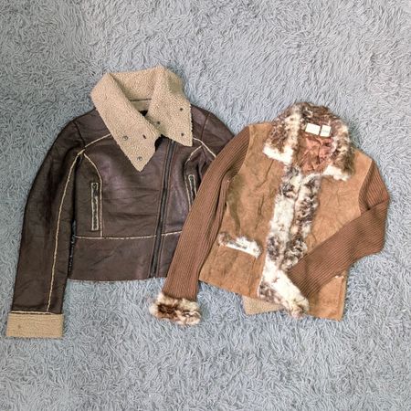 ***Y2K Suede Shearling Coats – Stylish Jacket Mix