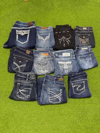 Yv210 jeans en denim vintage style Y2K 11P