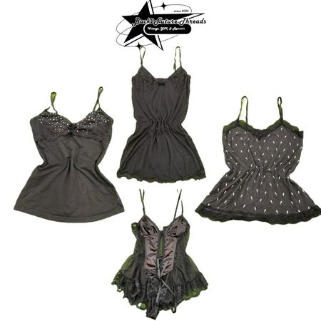 Y2K Gothic Vibe Girl Cami Top B2F-115