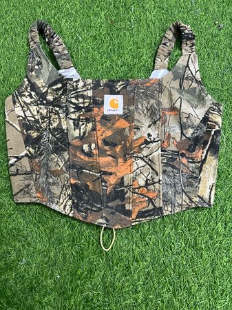 Carhartt Upcycled Realtree Corset Top | Handmade Camo Corset Tank