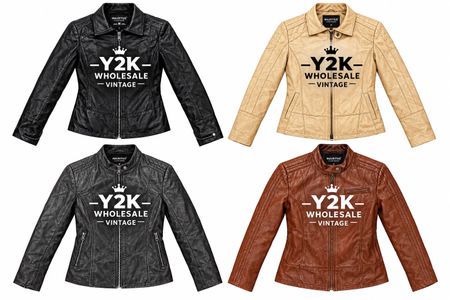Y2K vintage Leather jacket collection (YWV60)