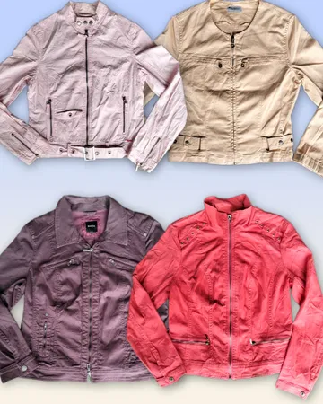 Denim zipper jacket 14 pieces