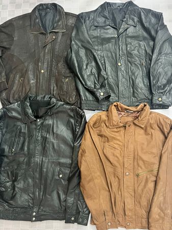 Veste en cuir aviateur pour hommes R759