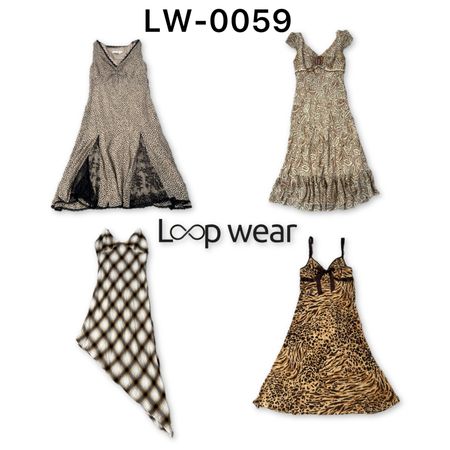 Y2K Grunge Animal Print & Plaid Slip Dresses