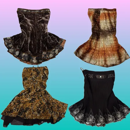 Y2K Espresso Whimsigoth Skirts (RSS-3)