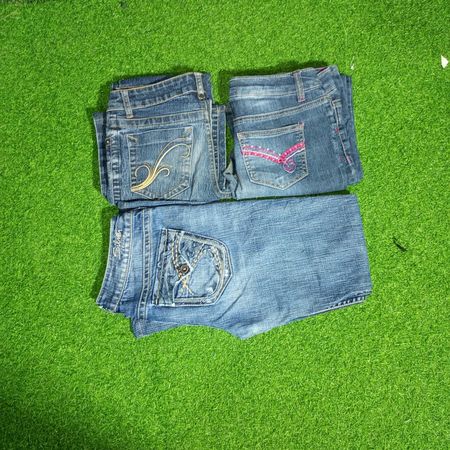 WALLFLOWER SILVER AND OTHER BRAND JEANS MULHER USAR FLARE BOOTCUT (B 123)