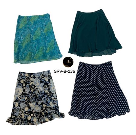 Women’s High Waist Poly Skirt – Y2K Vintage Casual Wear. (GRV-8-136)