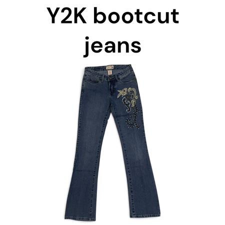 Y2K floral bootcut jeans