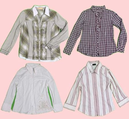 Y2k pan stripe Blouse