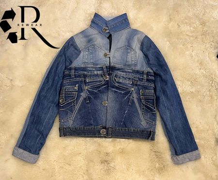 Upcycled Luxe Patch Denim Jacket (woman)
