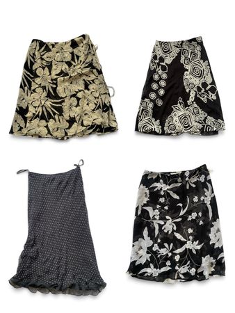 Y2K Vintage Poly Printed Skirt Bundle
