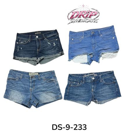 Short en denim mini taille haute élégamment décontracté (DS-9-233)