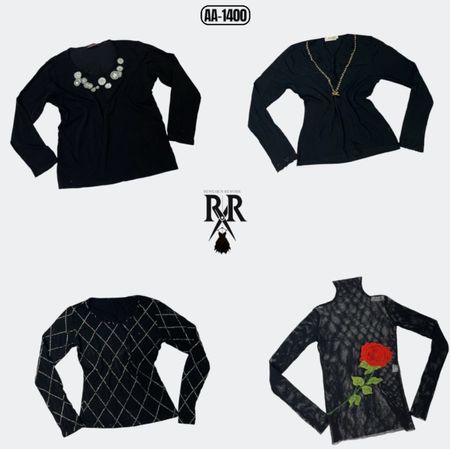 Y2K Black Gothic Mix Tops (AA-1400)