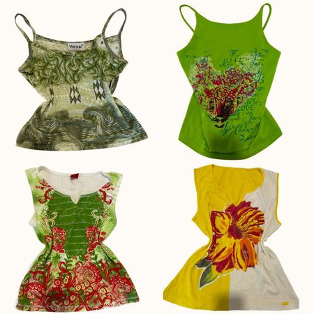 Y2K Lime Trip Cami Tops - ST-067