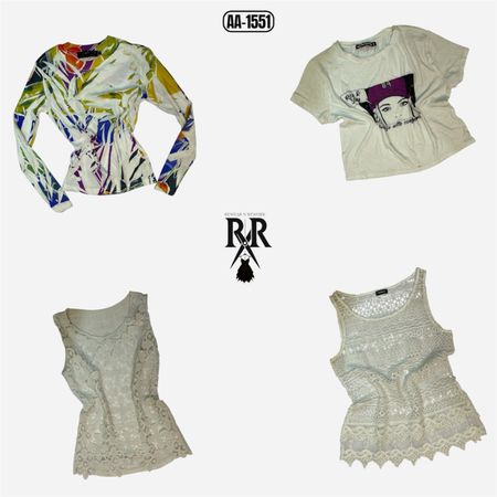 Y2K Pearly White Mix Tops (AA-1551)