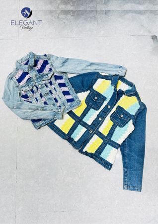 UPCYCLED Denim Patchwork & Ponchos Jackets - EVR0486