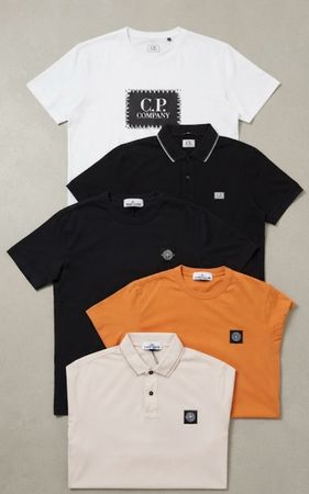 T-SHIRT MELANGE DE MARQUE PREMIUM STONE ISLAND ET CP