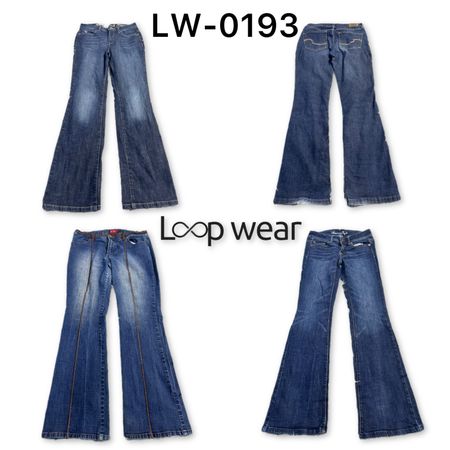 Jean bootcut taille basse Y2K avec poches embellies