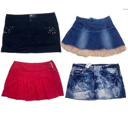 Vintage Y2K Denim & Fashion Mini Skirt Mix – 12 Pieces