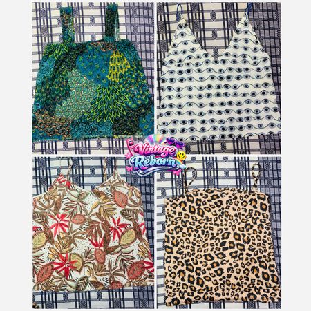 Y2K Vintage Printed Cami & Statement Top Bundle Vr-373